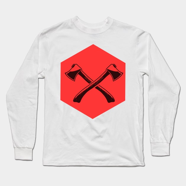 Hand drawn Axes Long Sleeve T-Shirt by TomCage